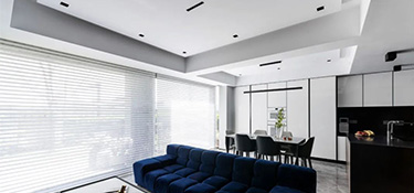 180㎡現(xiàn)代風(fēng)躍層，大橫廳設(shè)計(jì)，開放式廚房裝修案例