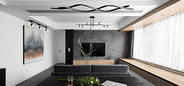 135㎡黑白灰三色現(xiàn)代風(fēng)格家，感受簡約帶來的時尚與魅力感