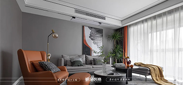 160方大平層，搭配愛馬仕橙+高級灰，美如黃昏將臨的一抹晚霞