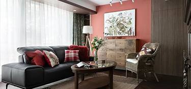 100㎡美式鄉(xiāng)村混搭風(fēng)格，散發(fā)著濃郁泥土芬芳的色彩，觸動(dòng)記憶深處的童年