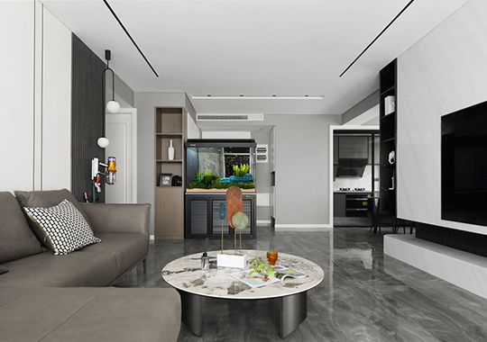 杭州唐家景府125㎡三居室現(xiàn)代簡(jiǎn)約裝修效果圖