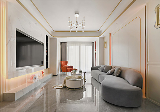 蒲菏花苑126㎡大平層現(xiàn)代輕奢裝修案例