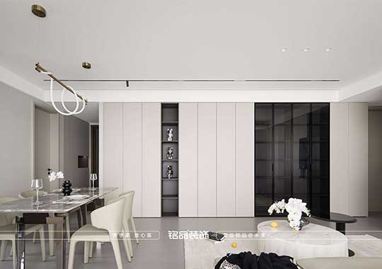 慶云二區(qū)裝修  平層裝修現(xiàn)代極簡(jiǎn)風(fēng)格 135平