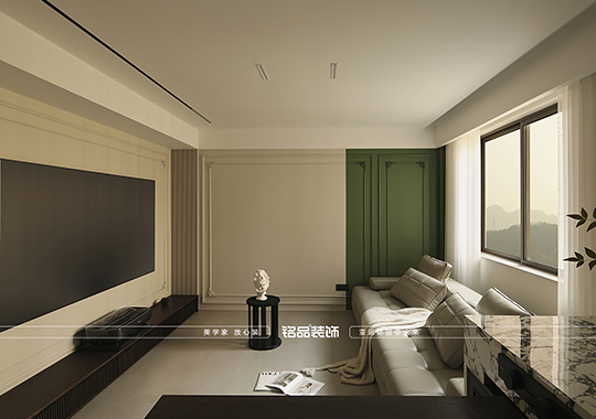 富陽(yáng)金周府邸裝修  現(xiàn)代法式裝修風(fēng)格  113平3室2廳1廚2衛(wèi)裝修案例分享