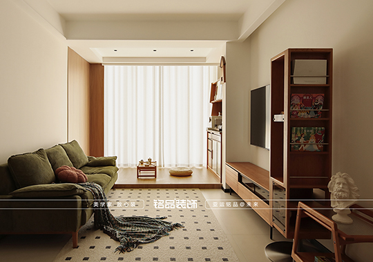 江錦花園裝修  原木風65平2室2廳1廚1衛(wèi)裝修案例分享