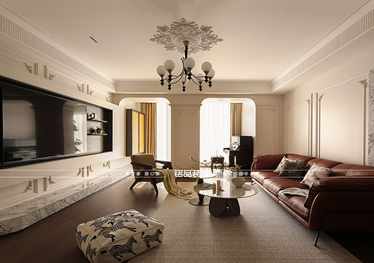 富陽新山水御園裝修 200平躍層法式裝修案例分享