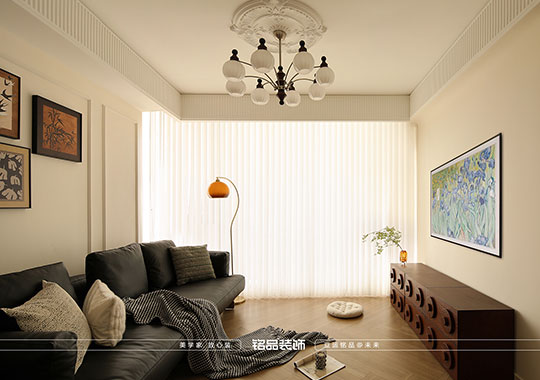 太陽(yáng)國(guó)際公寓裝修 100平輕法式中古風(fēng)裝修案例分享