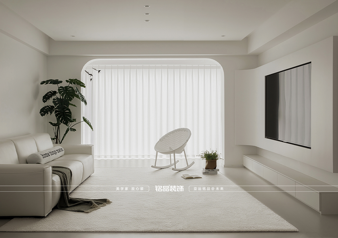 富陽祥萃萬和新居 125平純白極簡風格裝修案例分享