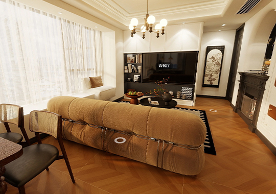 杭州云上鳳棲 114㎡三室兩廳一衛(wèi)裝修效果圖