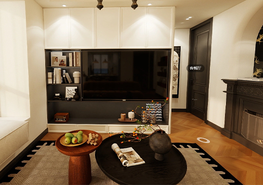 朝仕軒B2戶(hù)型99㎡三室兩廳一廚兩衛(wèi)裝修效果圖