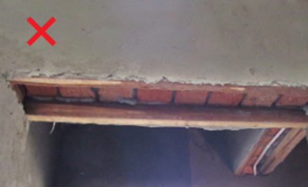 新砌墻門洞未按要求做過(guò)門梁