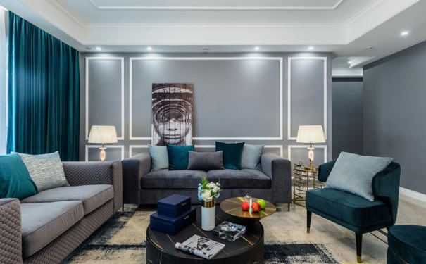 杭州裝修輕奢風格客廳效果圖