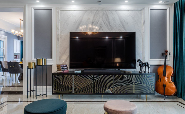 杭州裝修輕奢風格客廳效果圖