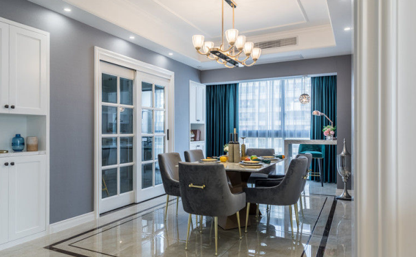 杭州裝修輕奢風格餐廳效果圖