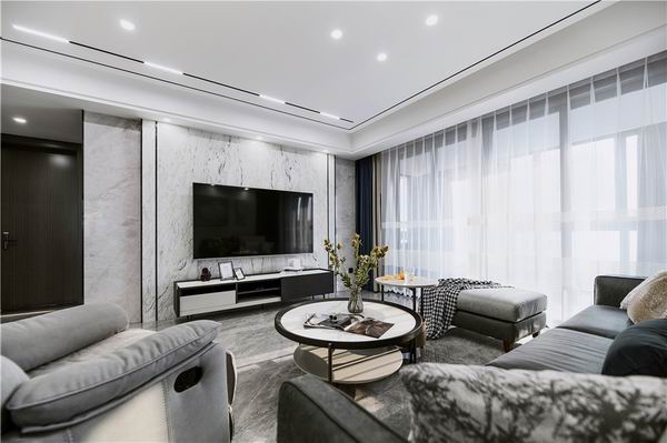 杭州120㎡現(xiàn)代簡約風(fēng)格裝修案例效果圖