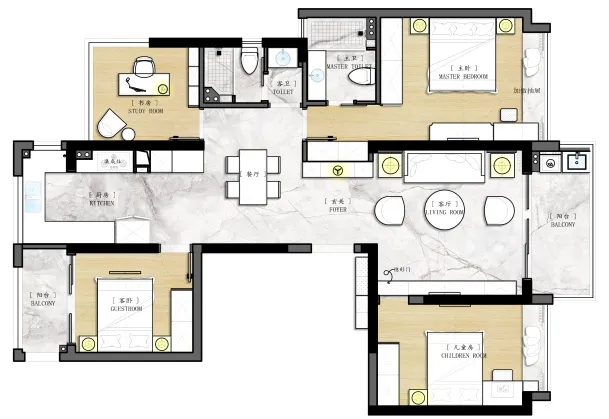 現(xiàn)代風格裝修效果圖平面圖