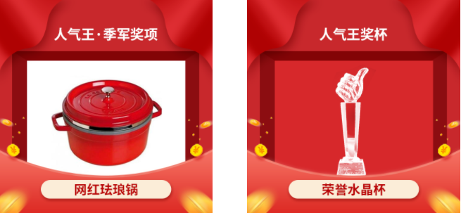 季軍獎(jiǎng)項(xiàng)網(wǎng)紅火鍋+水晶獎(jiǎng)杯